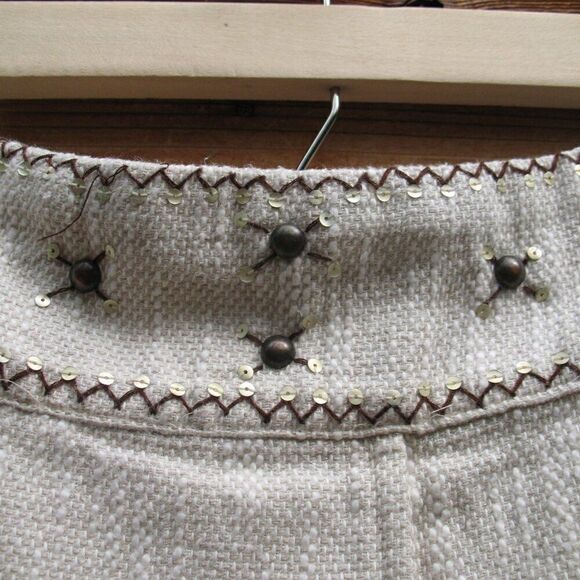 Tibi Textured Linen Cotton Skirt - Picture 4 of 8